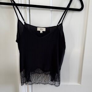 Wilfred Black Lace-Trim Camisole